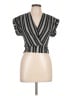 Monteau Gray Black Short Sleeve Top Size L - photo 1