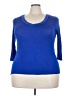 Splash Blue 3/4 Sleeve Top Size 2X - photo 1