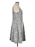 BCBGMAXAZRIA Chevron-herringbone Silver Cocktail Dress Size L - photo 4