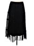Ninety 100% Polyester Stars Black Formal Skirt Size M - photo 1
