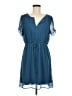 DR2 100% Polyester Solid Blue Casual Dress Size M - photo 1