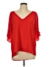 Alya 100% Polyester Red 3/4 Sleeve Blouse Size L - photo 1