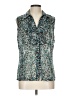 Tahari by ASL 100% Polyester Teal Sleeveless Blouse Size L (petite) - photo 1