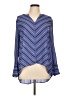 The Limited 100% Polyester Blue Long Sleeve Blouse Size L - photo 1