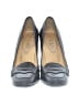 Tod's 100% Leather Gray Black Heels Size 7 - photo 2