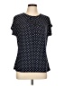 Chaps Polka Dots Black Short Sleeve Blouse Size L - photo 1