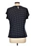 Chaps Polka Dots Black Short Sleeve Blouse Size L - photo 2