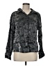 Kathie Lee Metallic Silver Gray Long Sleeve Blouse Size M (estimated) - photo 1