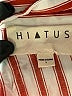 Hiatus 100% Rayon Stripes Orange Long Sleeve Blouse Size L - photo 7