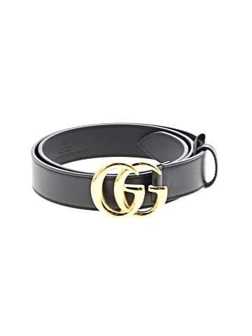 Gucci GG Buckle Marmont Thin Leather Belt (view 1)