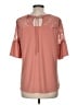 Luxology 100% Polyester Pink Short Sleeve Blouse Size M - photo 2