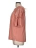 Luxology 100% Polyester Pink Short Sleeve Blouse Size M - photo 5