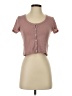 Elodie Pink Short Sleeve Henley Size S - photo 1