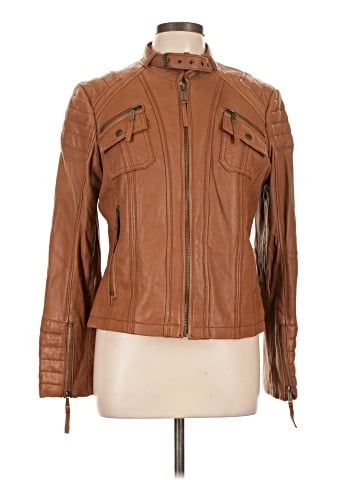 MICHAEL Michael Kors Leather Jacket (view 1)