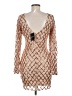 Forever 21 100% Polyester Argyle Tan Cocktail Dress Size M - photo 2