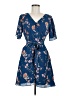 BB Dakota 100% Polyester Floral Blue Casual Dress Size 6 - photo 1