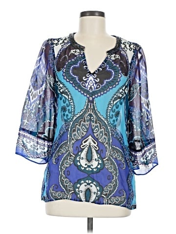 Hale Bob 3/4 Sleeve Silk Top (view 1)