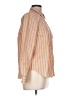 Chaps 100% Cotton Stripes Orange Long Sleeve Button-Down Shirt Size L - photo 4