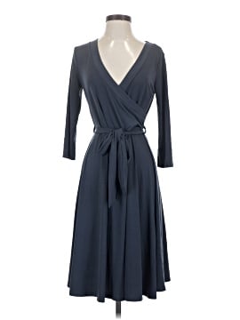 janette fashion wrap dress Janette Fashion Blush Blue Floral Faux Wrap Knee Length Dress