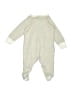 Gerber 100% Cotton Tweed Ivory Long Sleeve Onesie Size 0-3 mo - photo 2