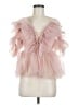 Simplee 100% Polyamide Pink Short Sleeve Blouse Size M - photo 1