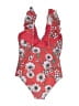 Jessica Simpson Floral Red One Piece Swimsuit Size M - photo 2