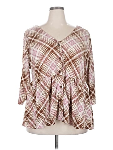 Indigo Rose 3/4 Sleeve Blouse (view 1)