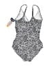 Lands' End Animal Print Gray One Piece Swimsuit Size S - photo 2