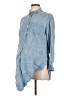 Gap - Maternity 100% Lyocell Blue Long Sleeve Button-Down Shirt Size L - photo 1