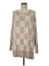 wonderly 100% Rayon Checkered-gingham Tan Pullover Sweater Size M - photo 1