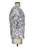 CeCe 100% Cotton Silver 3/4 Sleeve Blouse Size S - photo 4
