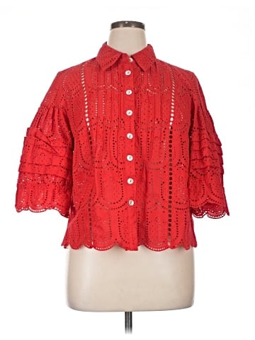 FARM Rio 3/4 Sleeve Button-Down Shirt (view 1)