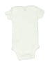 Gerber 100% Cotton Solid Ivory Short Sleeve Onesie Size 0-3 mo - photo 2