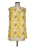 Sami & JO 100% Polyester Yellow Sleeveless Blouse Size L - photo 1