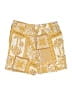 Mlle Gabrielle 100% Rayon Paisley Yellow Shorts Size L - photo 2