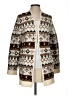 Blair 100% Acrylic Argyle Brown Cardigan Size S - photo 1