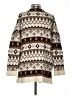 Blair 100% Acrylic Argyle Brown Cardigan Size S - photo 2
