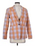 Ann Taylor Checkered-gingham Plaid Orange Blazer Size 4 - photo 1