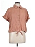 Unbranded 100% Cotton Pink Short Sleeve Blouse Size L - photo 1
