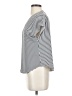 Apt. 9 100% Polyester Stripes Silver Short Sleeve Blouse Size XS (petite) - photo 5