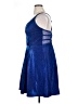 City Studio 100% Polyester Metallic Blue Cocktail Dress Size 16 - photo 5