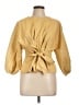 MNG 100% Polyurethane Gold 3/4 Sleeve Blouse Size L - photo 1