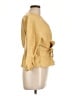 MNG 100% Polyurethane Gold 3/4 Sleeve Blouse Size L - photo 4