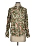 Foxcroft 100% Cotton Animal Print Green Long Sleeve Blouse Size 2 - photo 1