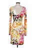 Jennifer Lopez Print Orange Cocktail Dress Size S - photo 2