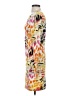 Jennifer Lopez Print Orange Cocktail Dress Size S - photo 5