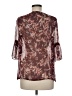 Lauren Conrad 100% Polyester Burgundy 3/4 Sleeve Blouse Size M - photo 2