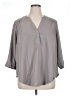 Torrid 100% Polyester Gray 3/4 Sleeve Blouse Size 1X Plus (1) - photo 1