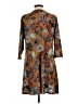 Keren Hart Print Brown Casual Dress Size L - photo 2