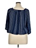 Ember 100% Polyester Blue 3/4 Sleeve Blouse Size XL - photo 2